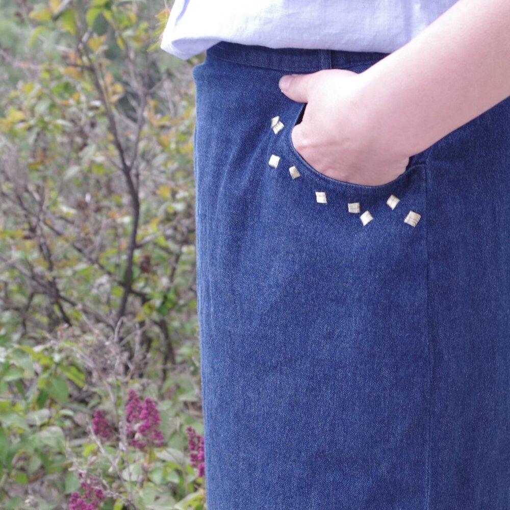 Ladies Jean Skirt By Lucia 32 Waist